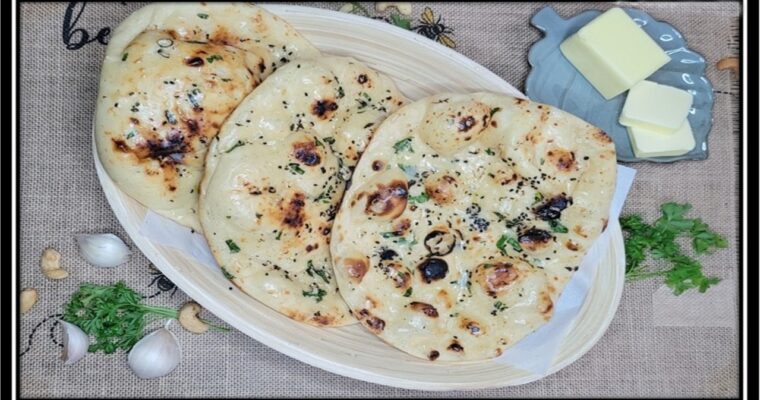 Garlic Butter Naan [No Yeast, No Tandoor, No Oven]